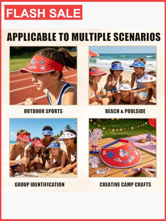 DIY Foam Visor Kit for Kids 24 Pack Craft Party Hats